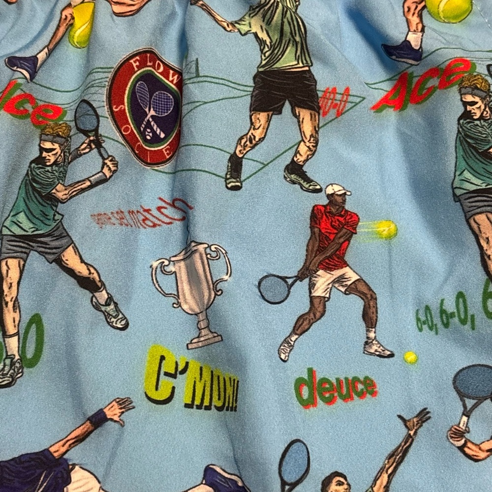 Flow Society Men's Tennis Flow 7" shorts Size Large Lacrosse - Picture 3 of 8